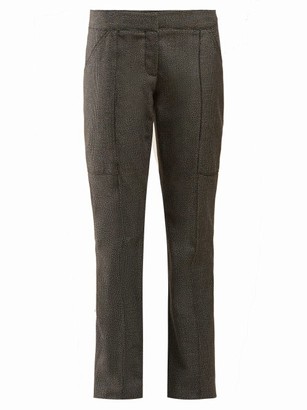 Stella McCartney Straight-leg Wool And Cotton-blend Trousers - Grey