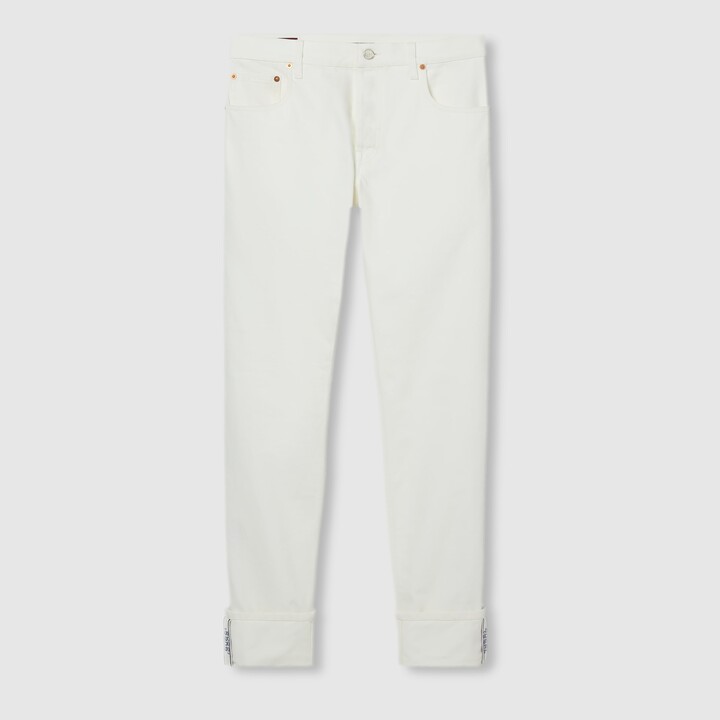 Tapered fit denim pants