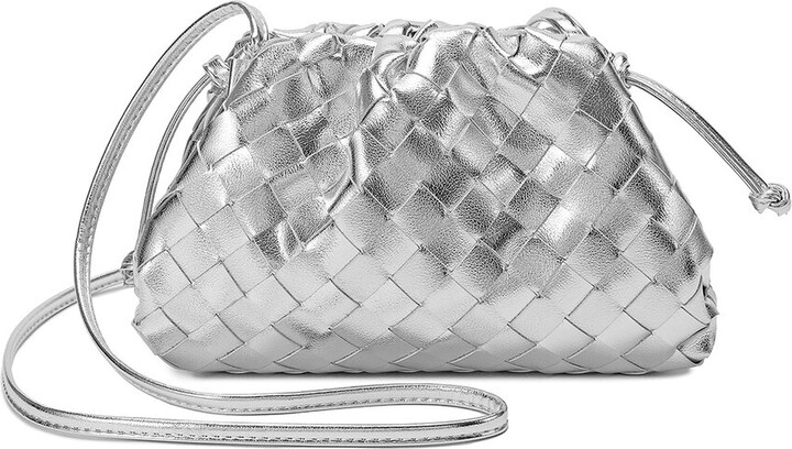 Tiffany & Fred Paris Woven Metallic Leather Pouch