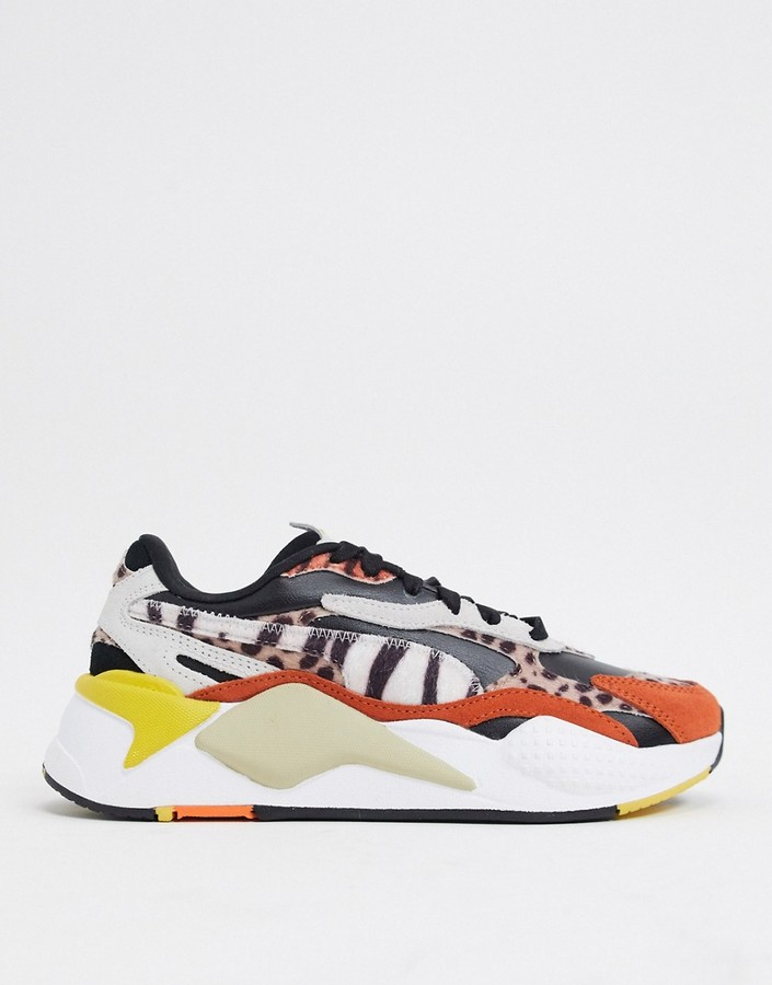 Puma RS-X3 sneakers in animal print - ShopStyle