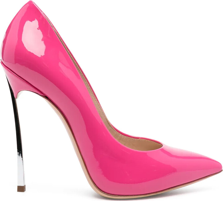 Casadei Blade 120mm patent leather pumps