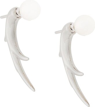 Shaun Leane Silver Cherry Blossom Diamond Large Flower Stud Earrings -  Farfetch