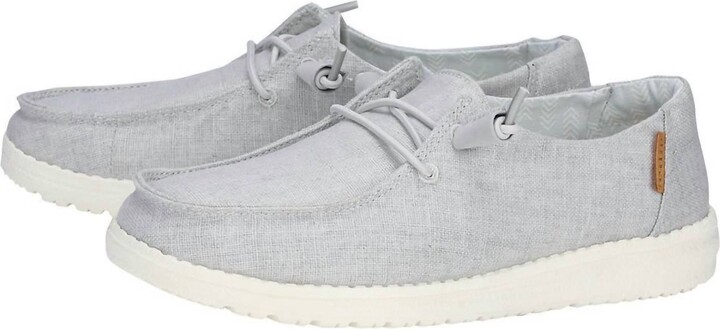 Hey Dude Wendy Chambray Casual Shoe In Light Grey - ShopStyle Flats