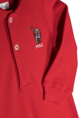 Ralph Lauren Kids Polo Bear-embroidered polo romper