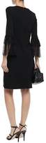Thumbnail for your product : Michael Kors Collection Tiered Lace-paneled Stretch Crepe-jersey Dress