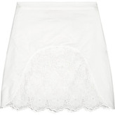 Thumbnail for your product : See by Chloe Embroidered voile and cotton mini skirt