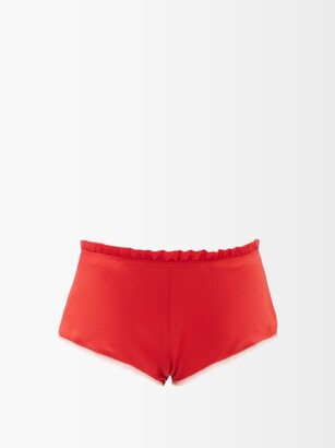 Carine Gilson Lace-trim Silk-satin Pyjama Shorts - Red