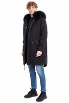 Thumbnail for your product : Mr & Mrs Italy Exclusive Fw20 Icon Parka: Black Parka Patch Fox Raccoon Fur
