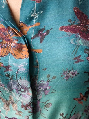 813 Floral-Print Belted Shirt Dress