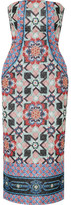 Thumbnail for your product : Temperley London Merida quilted printed silk-blend chiffon dress