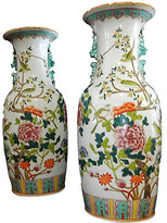 Thumbnail for your product : One Kings Lane Vintage Porcelain Famille Verte W/ Peacock Pair - multi