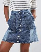 Thumbnail for your product : Bellfield Wiltoni Blocked Denim A Line Skirt