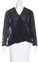 Thumbnail for your product : Helmut Lang Long Sleeve V-Neck Blouse w/ Tags