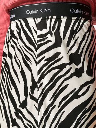 Calvin Klein Zebra Print Skirt - ShopStyle