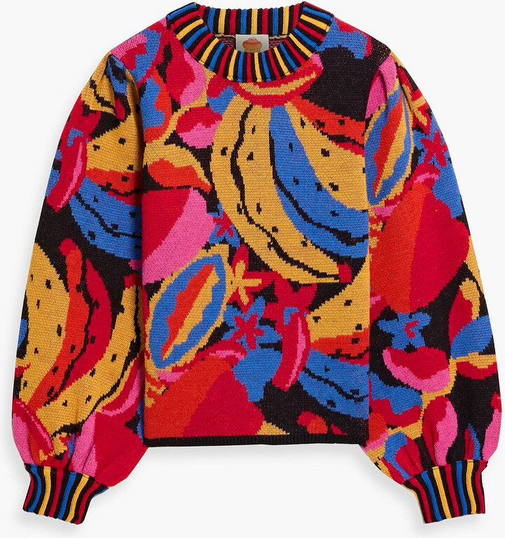 Intarsia wool sweater