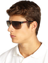 Thumbnail for your product : Prada Linea Rossa Metal and Acetate Pilot Sunglasses