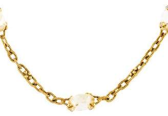 Judith Ripka 18K Crystal & Diamond Station Necklace