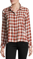 Thumbnail for your product : Current/Elliott The Tuck Blouse, Danika Plaid