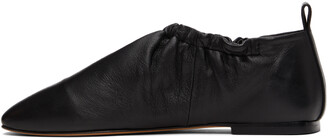3.1 Phillip Lim Black Ruched Leather Slippers
