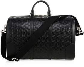 Gucci Embossed Leather Duffel Bag