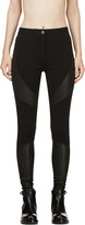 Thumbnail for your product : Givenchy Black Leather Trim Milano Legging