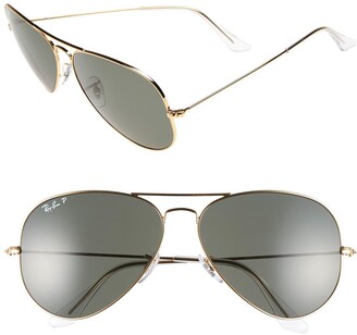Ray-Ban 'Aviator' Polarized 62mm Sunglasses