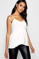 Thumbnail for your product : boohoo Strappy Peplum Cami