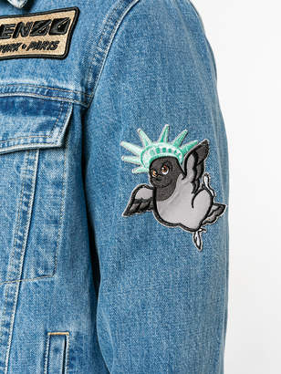Kenzo embroidered patch denim jacket