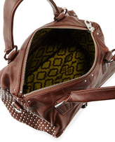 Thumbnail for your product : Oryany Dora Circle Studded Leather Satchel/Shoulder Bag, Cognac