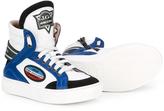 Thumbnail for your product : John Galliano racing hi-top sneakers - kids - Calf Leather/Leather/rubber - 29