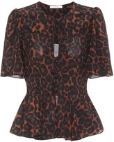 Thumbnail for your product : Erdem Laliya leopard-print silk top