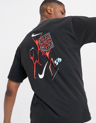 Nike SB Vibes acid wash t-shirt in black - ShopStyle