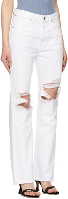 Citizens of Humanity White Libby Relaxed Bootcut Jeans