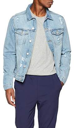 New Look Men's Ripped Denim Denim Denim Jacket,(Manufacturer Size:52)