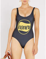 Thumbnail for your product : Ganni Charneu scoop-neck swimsuit