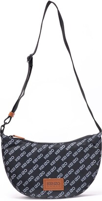 Kenzo Logo-Printed Zipped Shoulder Bag