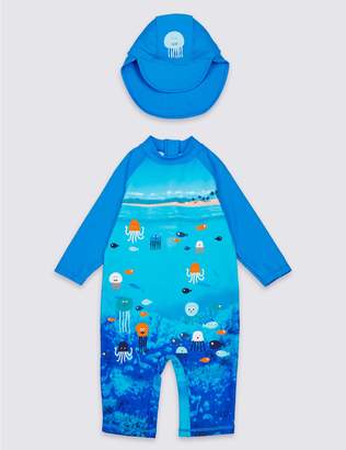 Marks and Spencer Swimsuit Set with Sun Safe UPF50+ (3 Months - 7 Years)