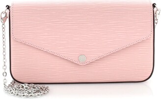 Louis Vuitton 2018 Pre-owned Pochette Felicie Valentine Dog Clutch Bag - Pink
