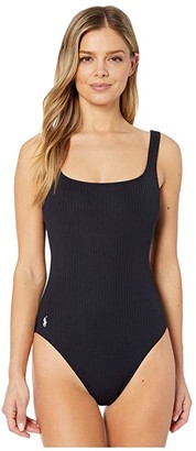 Polo Ralph Lauren Ribbed Modern Martinique Tank One-Piece Swimsuit (Black) Women's  Swimsuits One Piece - ShopStyle