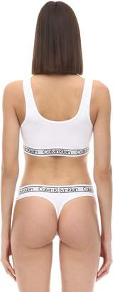 Calvin Klein Underwear Logo Stretch Cotton Bralette