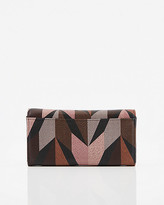 Thumbnail for your product : Le Château Abstract Print Faux Leather Crossbody Wallet