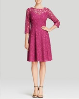 Thumbnail for your product : Adrianna Papell Dress - Three Quarter Sleeve Lace Fit and Flare