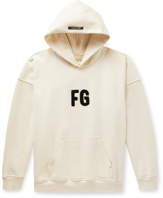 Fear Of God Oversized Logo-Appliqued Loopback Cotton-Jersey Hoodie