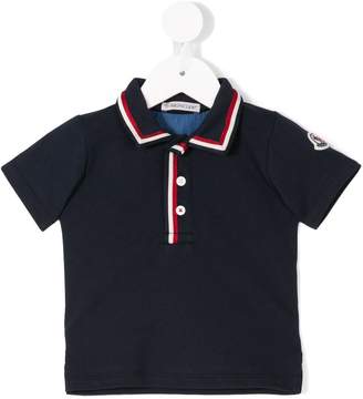Moncler Kids striped trim polo shirt