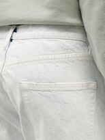 Thumbnail for your product : Maison Margiela Painted Cropped Straight-leg Jeans - White