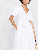 Thumbnail for your product : Harris Wharf London V-neck A-line skirt