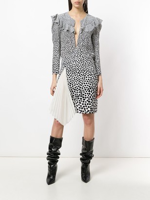 Givenchy Leopard Print Split Neck Dress
