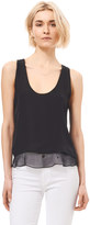Thumbnail for your product : Rebecca Taylor Sleeveless Crepe Gauze Top
