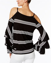 Thumbnail for your product : INC International Concepts Striped Cold-Shoulder Top, Only at Macy's