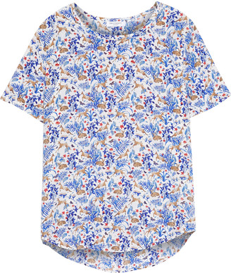 Equipment Riley printed washed-silk top